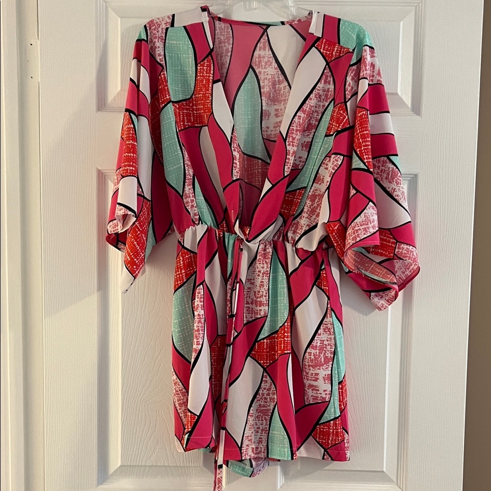 Colorful Abstract Print Romper